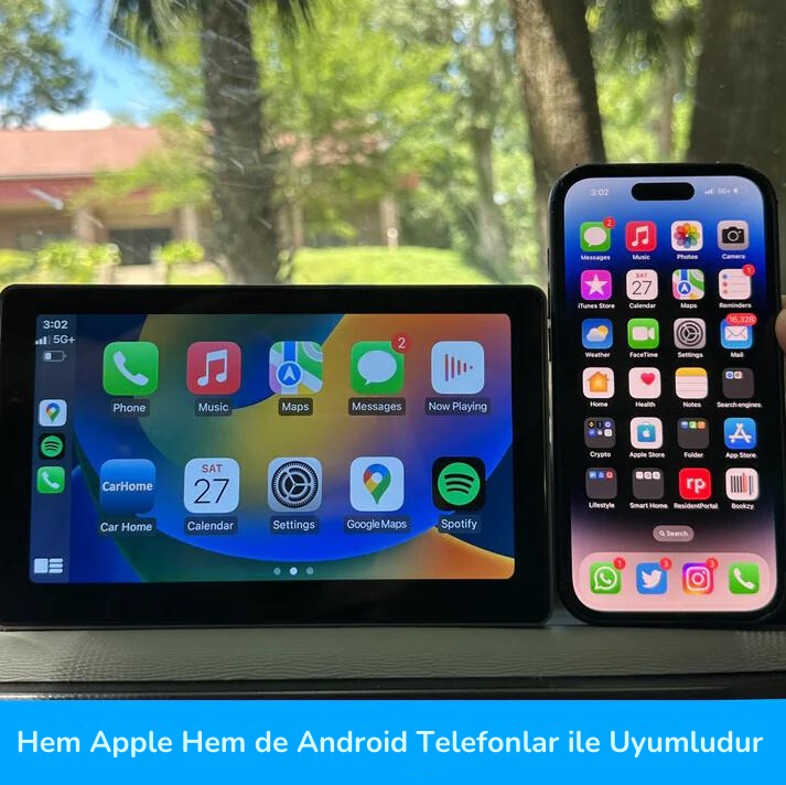 Evdora™️ CarPlayBox 7 İnç CarPlay Ekranı 4K